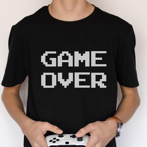 Game Over SVG, Retro Video Games SVG, Vintage Video Game SVG, Game Over Shirt, Game Over Cut File png dxf, Kids Video Game Shirt