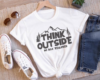 Think Outside SVG, No Box Required SVG, Outside svg, Summer Vibes Design, Cricut Summer svg, Lakelife png Digital Cut File, Summer svg,