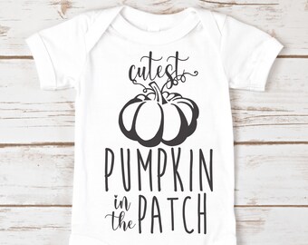 Cutest Pumpkin in the Patch SVG, Cutest Pumpkin Shirt, Baby Halloween SVG, Pumpkin svg, Trick or Treat svg, Cricut Halloween, Halloween PNG