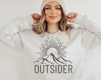 Outsider SVG PNG PDF, Outdoors svg, Adventure svg, Camping svg, Hiking svg, Mountain Mama svg, Cricut Adventure,  Outdoor svg