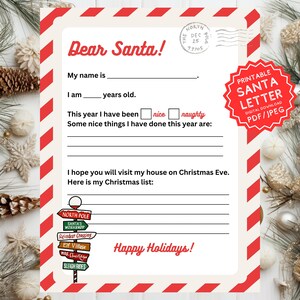 Brief an den Weihnachtsmann druckbar, Kinderbrief an den Weihnachtsmann, Kinder Weihnachtswunschliste, Lieber Weihnachtsmann Brief, Weihnachten druckbar, Vorlage, Einfacher Druck