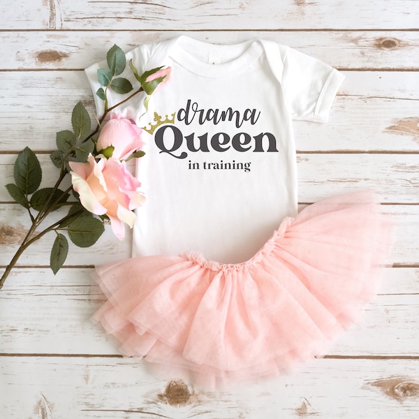 Drama Queen in Training SVG design, Drama Queen shirt, Momlife, Baby Girl SVG, Cricut Cut File, Cut File, png, dfx, pdf, jpg, eps.