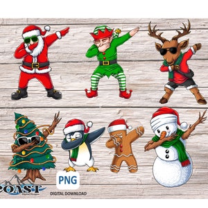 Julklapp Clipart Png, Santa Dabbing Png, Jul Png, Digital Nedladdning, Snögubbe Png, Sublimeringsdesign, Alf Png, God Jul Png