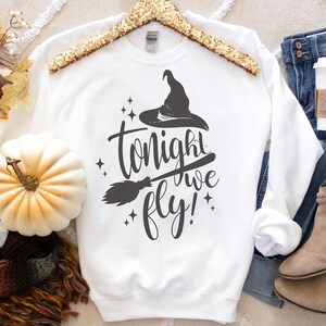 Tonight We Fly SVG, Momster SVG, Deady svg, Witch SVG, Halloween Fun Shirt, Halloween svg, Cricut Halloween, Halloween Shirt image 3