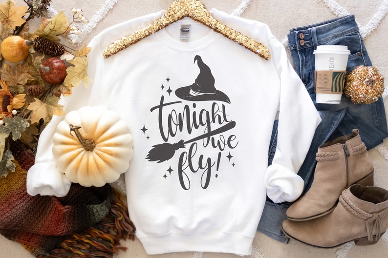 Tonight We Fly SVG, Momster SVG, Deady svg, Witch SVG, Halloween Fun Shirt, Halloween svg, Cricut Halloween, Halloween Shirt image 3
