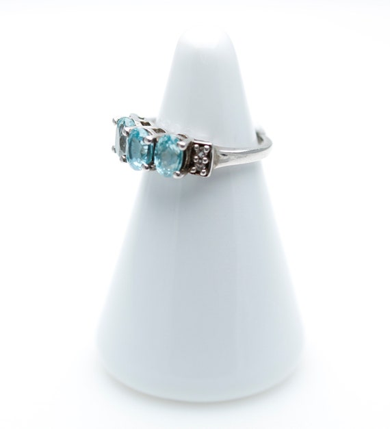 Beautiful Statement .925 Silver Ring with a Topaz… - image 3