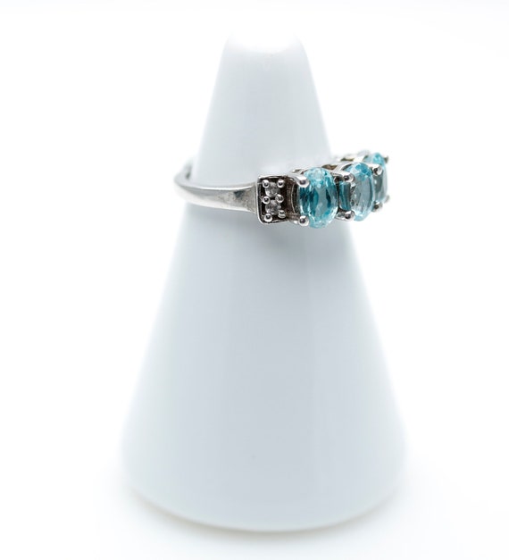 Beautiful Statement .925 Silver Ring with a Topaz… - image 2