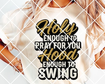 Freche christliche SVG: Heilige Haube Design - Cricut, Sublimationsdatei