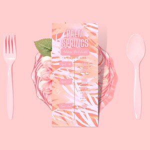 Palm Springs Bachelorette Party Itinerary Flyer