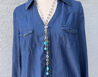 Turquoise chain necklace