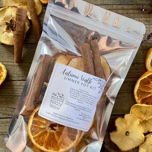 Fall simmer pot, natural fragrance, potpourri, Autumn simmer pot kit, dried apples spice and oranges, housewarming gift