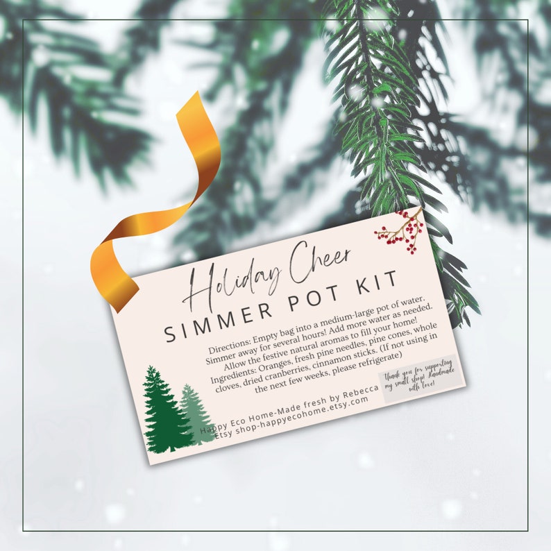 Holiday Cheer Simmer Pot, Natural Fragrance, Potpourri, Simmer Pot Kit