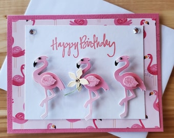 Happy Birthday Flamingos