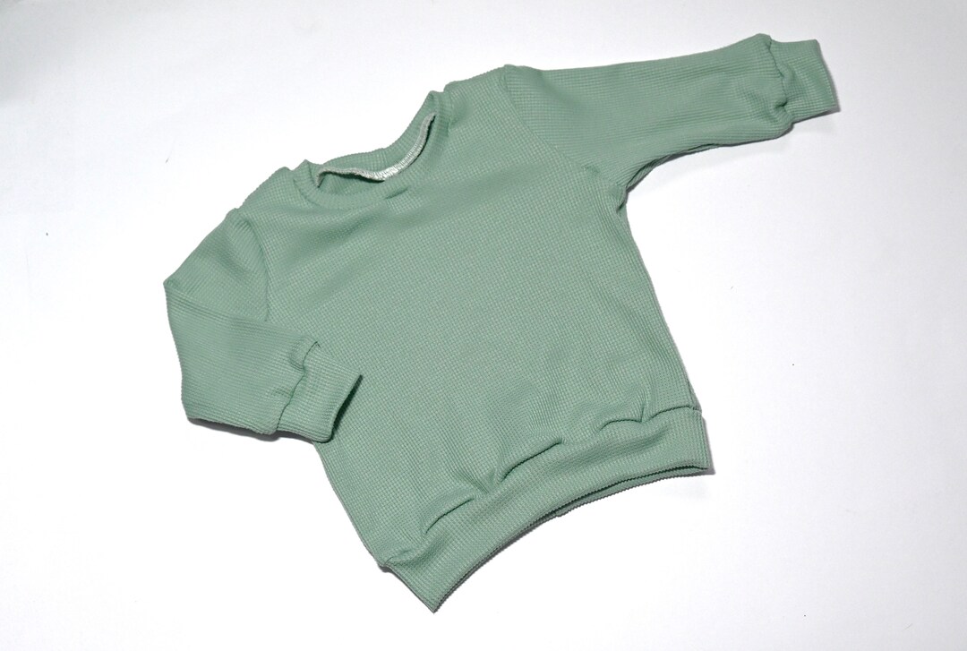 Thermal Sage Green Baby Sweater Toddler Sweater Long Sleeve Etsy