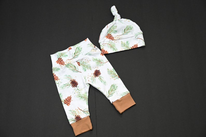 Pine Cone Baby Unisex Outfit, Christmas Outfit, Newborn Outfit, Christmas Gift, Hair Accessories, Baby Gift image 5