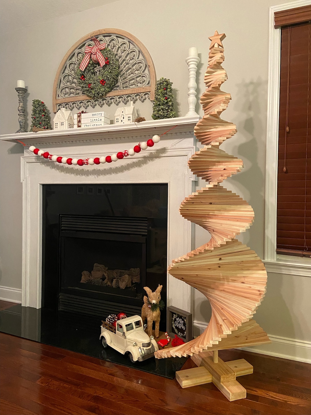 Wood Spiral Christmas Tree Wooden Tree Eco Friendly Tree Etsy