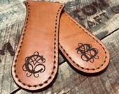 Cast Iron Cover Hand Stitched Personalized Leather Handle Cover for Cast Iron Pans Skillets Wagner Ware Griswold