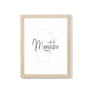 Manitoba Digital SVG Vector - Manitoba Map Poster, Map of Manitoba Art Print, Manitoba Home Decor Prints, Manitoba Canada Province Map Art