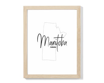 Manitoba Map Art Print – Minimalist Home Decor (Digital SVG)