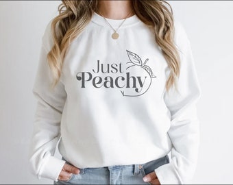 Just Peachy SVG – Cute T-shirt Vector Graphic (Digital Download)