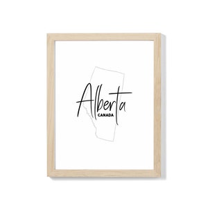 Alberta Digital SVG Vector - Alberta Map Poster, Map of Alberta Print, Alberta Art Prints, Canadian Home Wall Decor, Alberta Canada Province