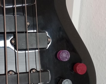 C3DC - Shop Logo - Resin Guitar Knob – Multi-Color, 3D-Printed, Split-Coarse