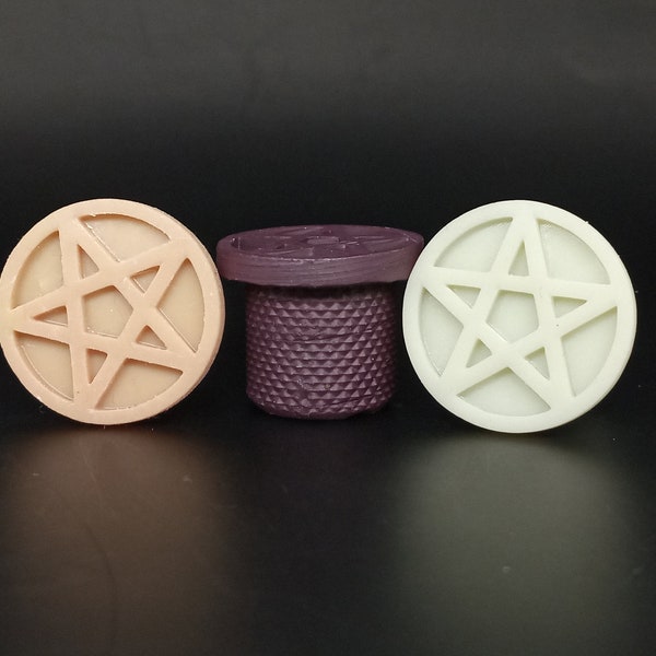 Handmade guitar button "Pentagram" - 3D printing in different colors - for potentiometer/poti, electric guitar, mixing console - self-printed