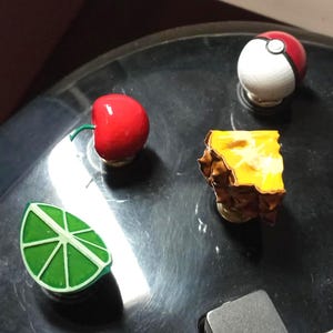 Gitaarknoppenset van fruithars – ananas-, kersen- en limoenontwerpen, 3D-geprint