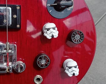 Car Wheel Resin Guitar Knob – 3D-Printed, Split-Coarse, Classic Design