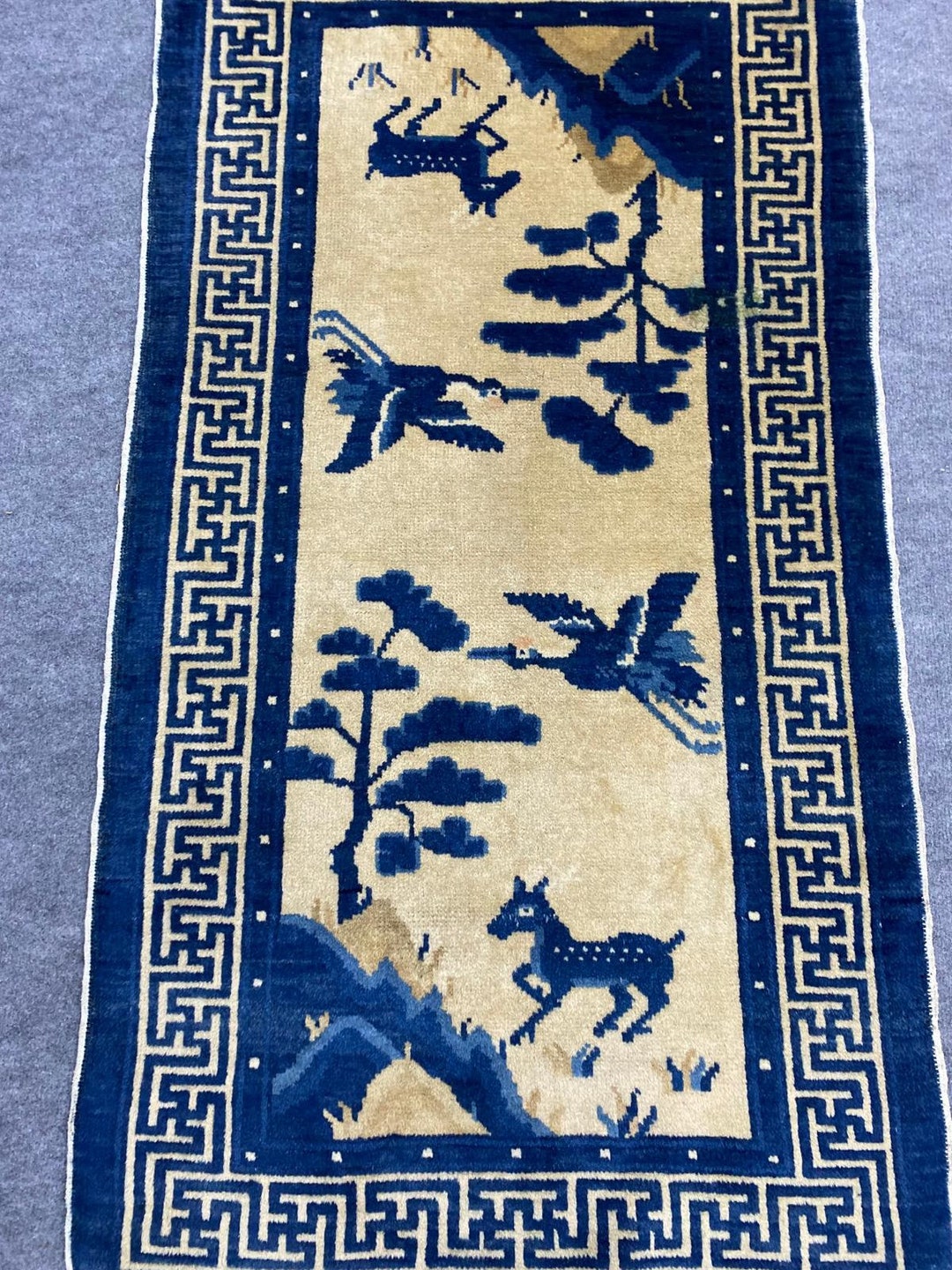China Rug. Chinese Rug. Antique China Rug. Handmade Wool China. Wool ...
