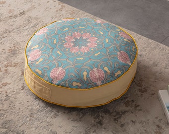 Revire Multi-Purpose Filled Pouf, Floor Cushion, Garden Cushion, Balcony Cushion, Round Cushion