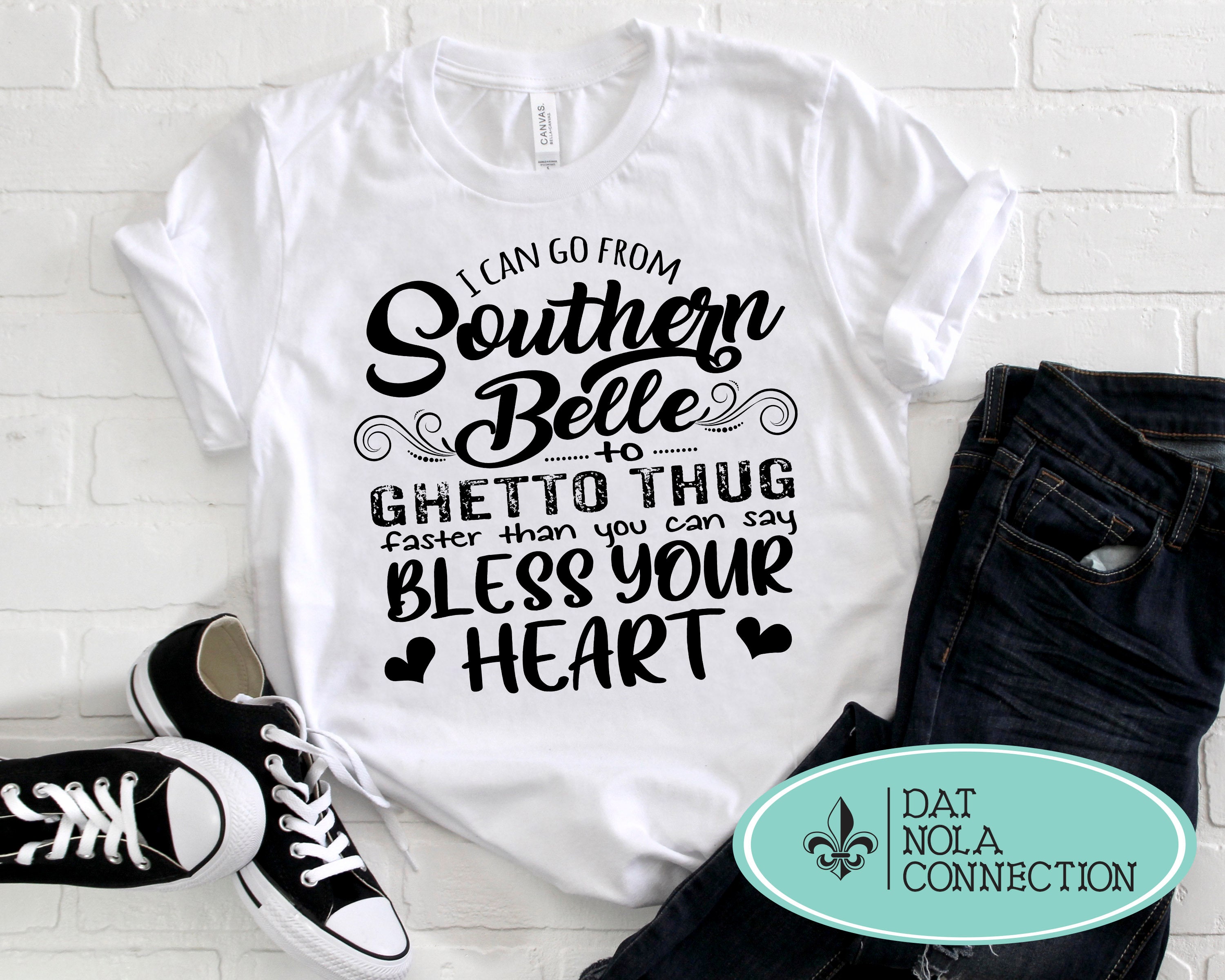 Southern Belle Cajun Sayings Shirt Design Bless Your Heart - Etsy