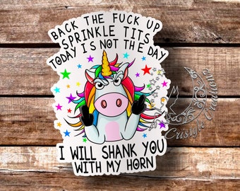 Shank You With My Horn sticker - High Quality & Water Resistant! Available in Multiple Sizes!