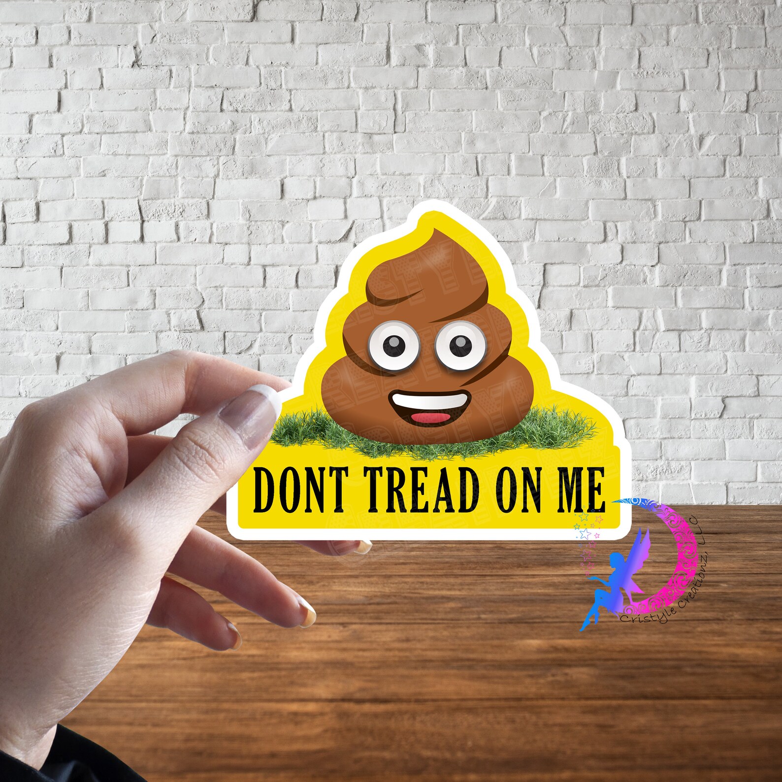 Dont Tread on Me Poop Emoji Sticker High Quality & Water Etsy