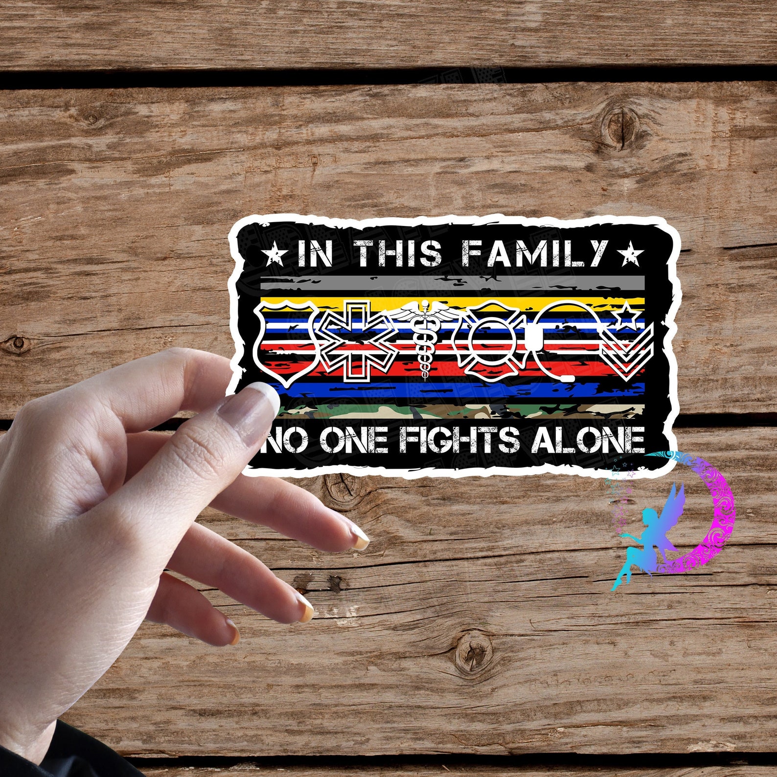 In This Family, No One Fights Alone Flag - Support First Responders ...