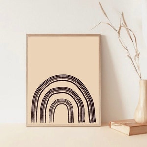 Wall Art Abstract, Line Art Vrouw, Boho Art, Neutrale, Digitale Print, Minimalistische Schets Kunst, Eenvoudige Lijntekening