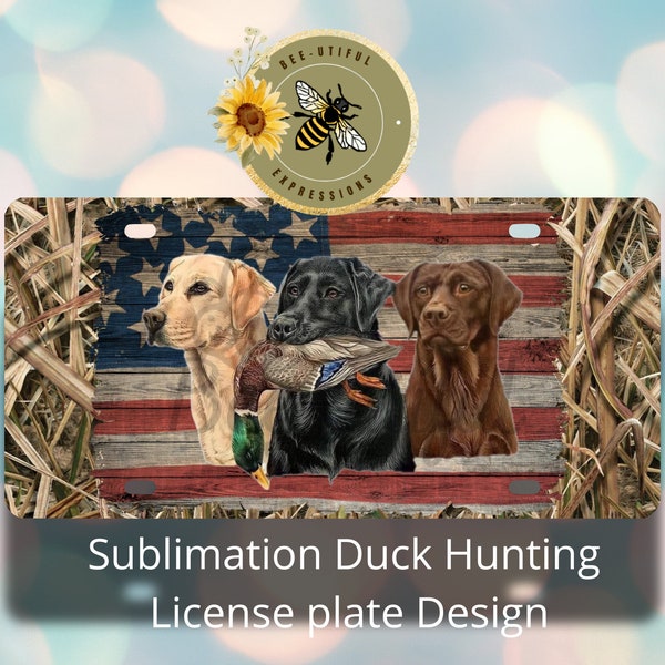 Duck Hunting Sublimation License Plate Design