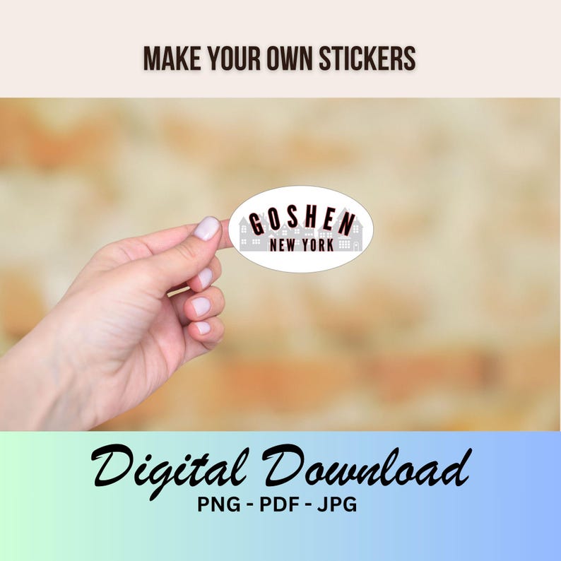 Goshen New York PNG, Newyorker Moving Gift, Hudson Valley NY Clipart