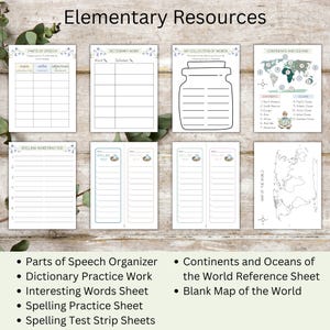 Spring Homeschool Printable Toolkit, Kindergarten and Early Elementary ...