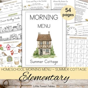 Menu du matin d'été École à la maison, Feuilles d'exercices du matin pour l'élémentaire, École à la maison Apprentissage d'été, Feuilles d'exercices quotidiens d'été