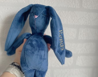 sleeping bunny plush, soft minky bunny,  doudou rabbit, snuggle sleeping toy, soft stuffed animal