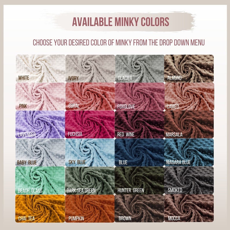 dimple minky colors