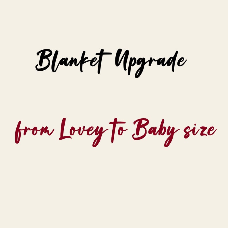 Upgrade della coperta dalla taglia Lovey a quella Baby immagine 1