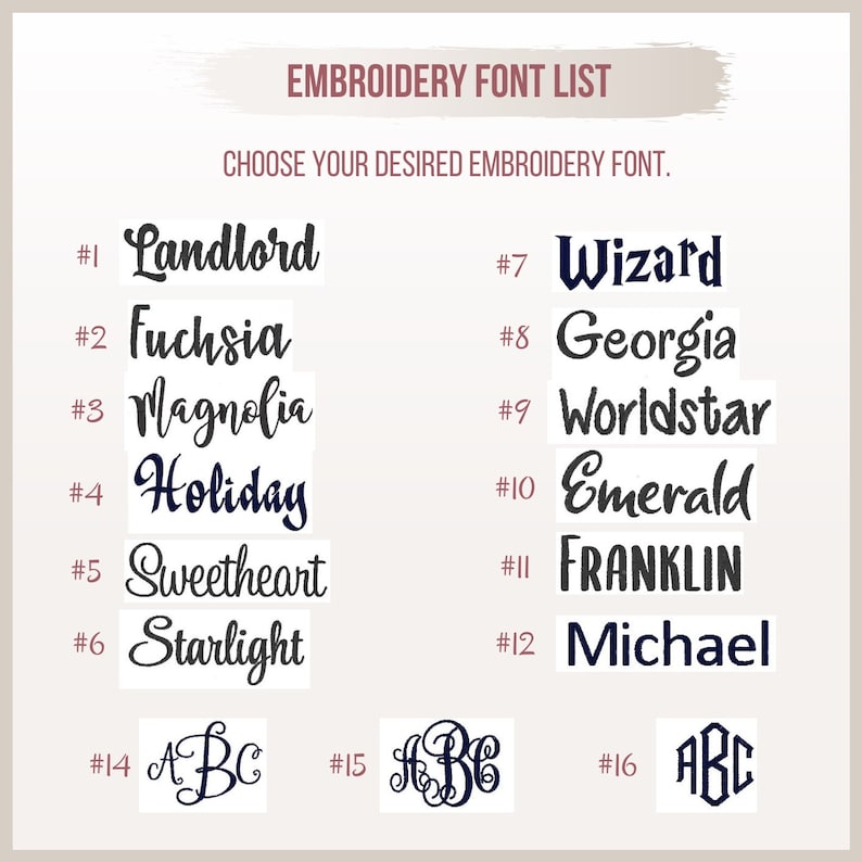 personalization font option