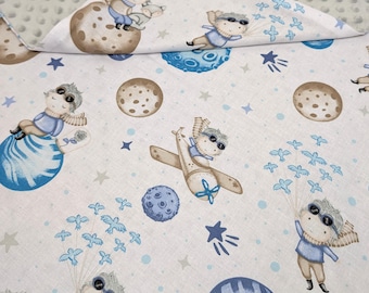 kleine Prinzendecke, personalisierte Babydecke, magische Babydecke, Babyzaubererdecke, neugeborenes Babygeschenk, monogrammierte Decke