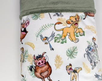 Personalized Jungle Minky Blanket, Custom Baby Throw, Safari Nursery Gift