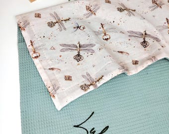 Personalized Flying Keys Baby Blanket, Dragonfly Summer Swaddle, Wizarding World Gift