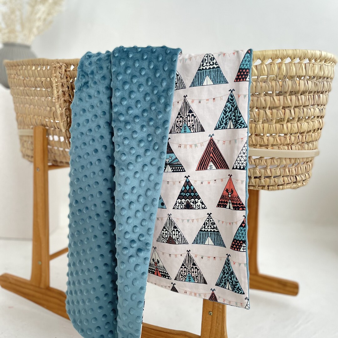 Personalized Baby Blanket, Teepee Baby Blanket, Native American Tepee