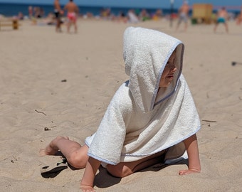 Poncho à capuche personnalisé, serviette de bébé à capuche personnalisée, serviette à capuche de plage, poncho de surf unisexe