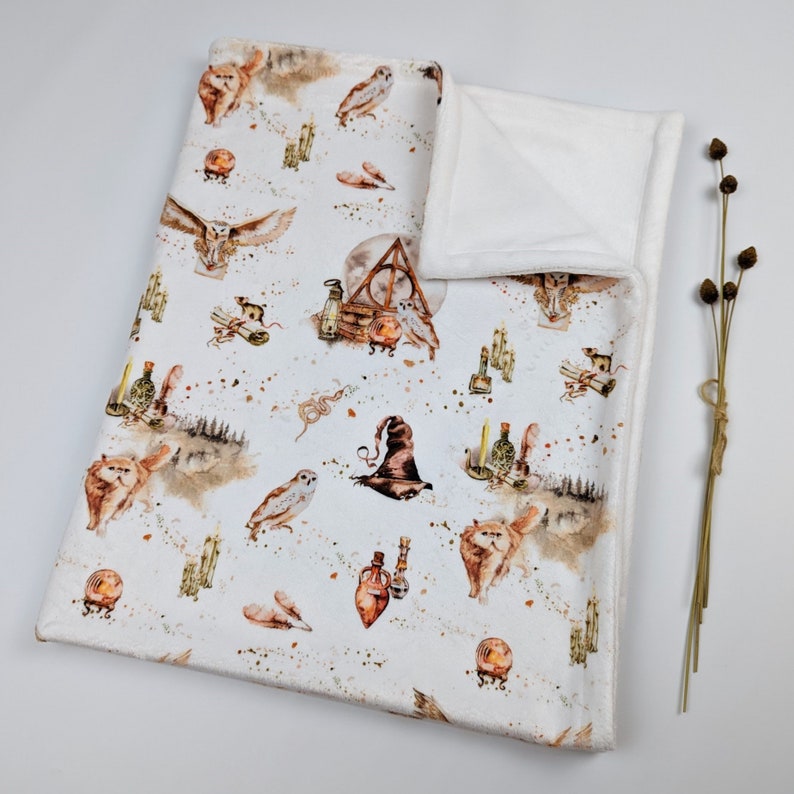 Little Wizard Magic Owl Blanket Personalized Baby Blanket Etsy